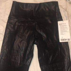 lulu lemon shiny metallic leggings